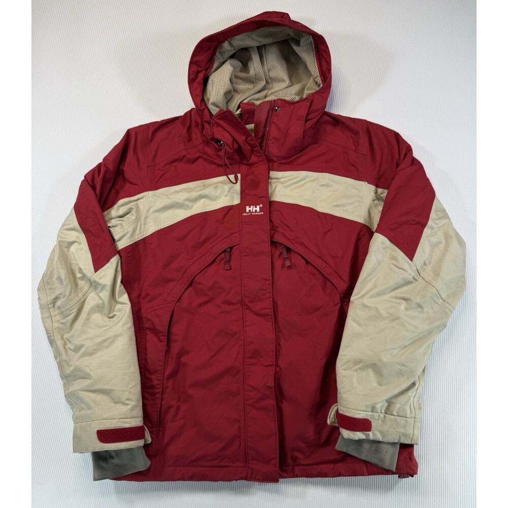Vintage Helly Hansen Helly Tech 5 Ski Jacket Mens Small Red Waterproof Snow Coat